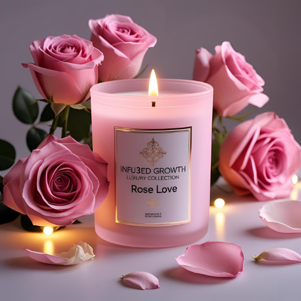 Rose Love Scented Candle (200ml) - Image 2